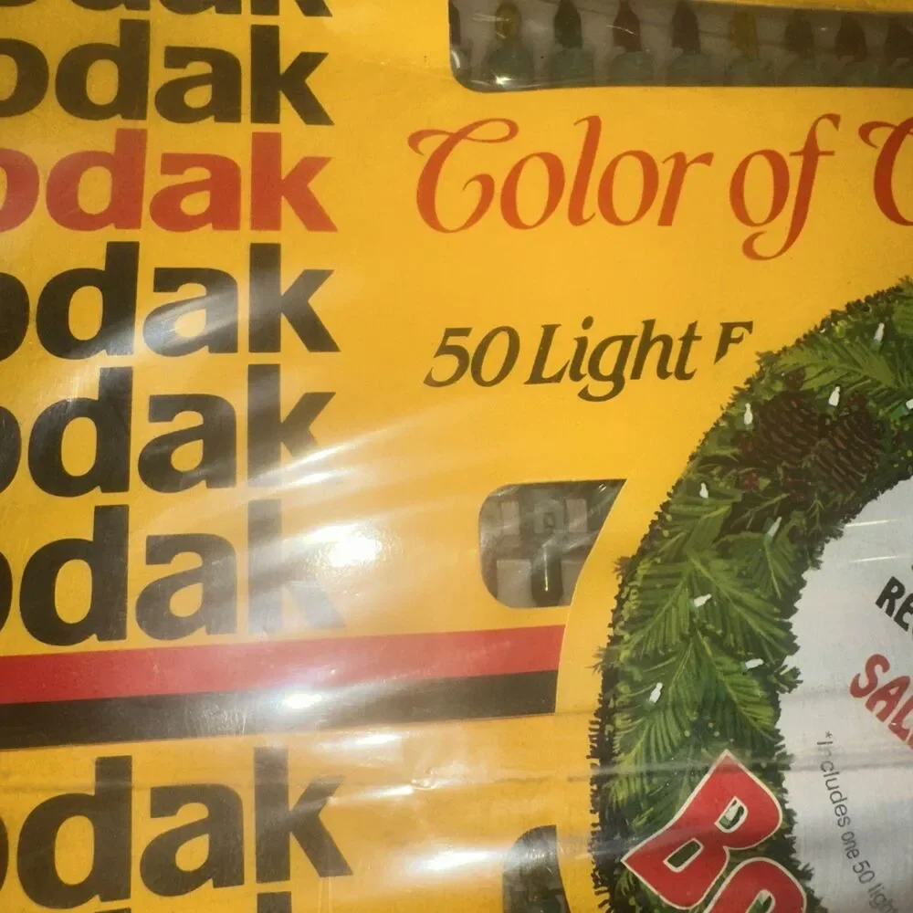 3 VTG NOS 1991 Kodak Color of Christmas Light Extra Bright Add-A-Set 200 Total